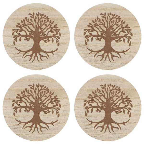 Set of 4 Tree of Life Engraved Coasters - Image 3