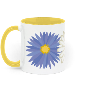 Flower Head Trinity Ceramic Mug
