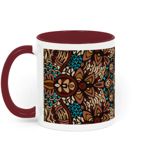 Mandala Geo Brown Ceramic Mug 11 oz